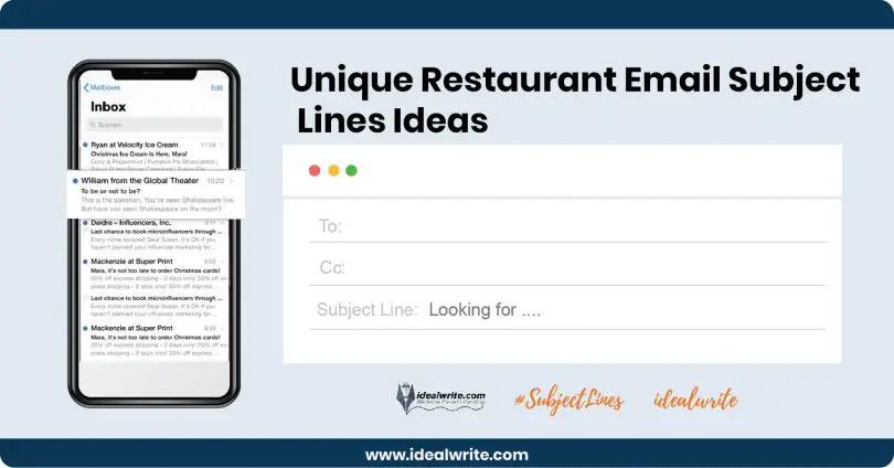 Restaurant Email Subject Lines