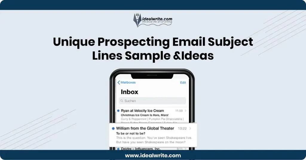 Sales Prospecting Email Subject Lines