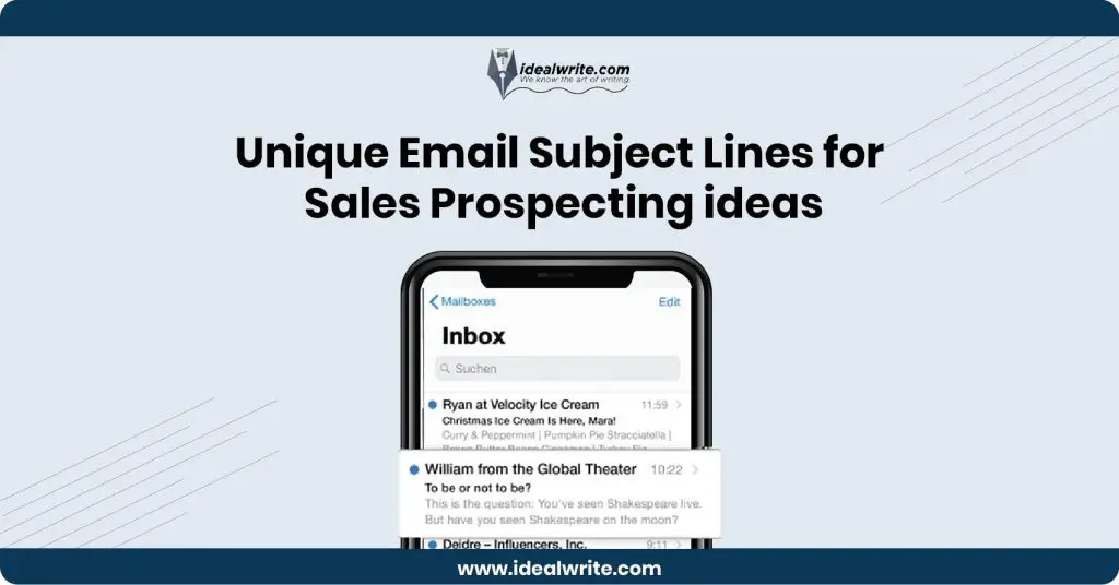 Sales Prospecting Email Subject Lines