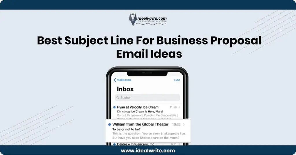 Sample Email Subject For Business Proposal
