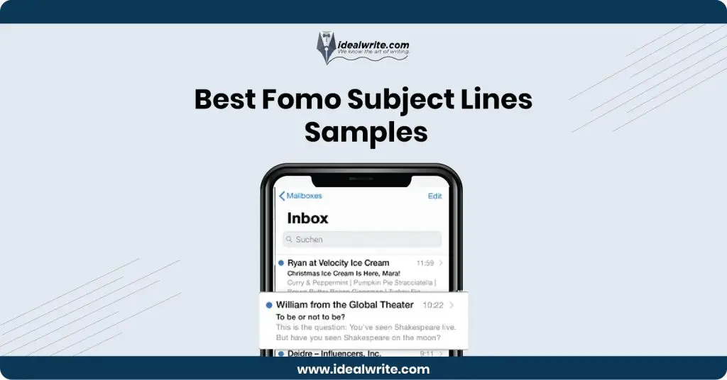 Sample Fomo Subject Lines