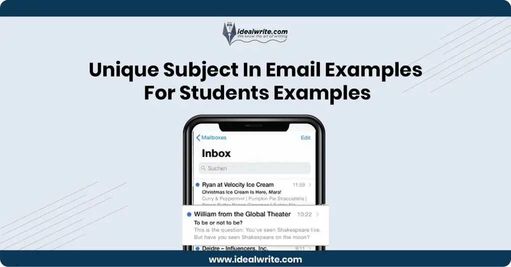Sample Subject Line Email Examples For Students