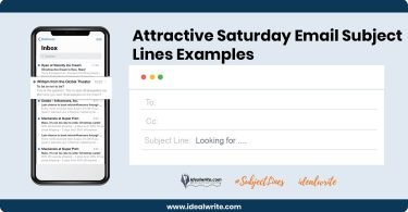 Saturday Email Subject Lines