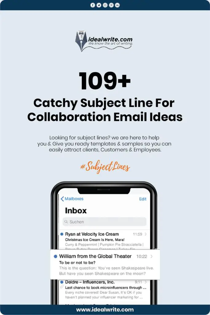 Seeking Collaboration Email Subject