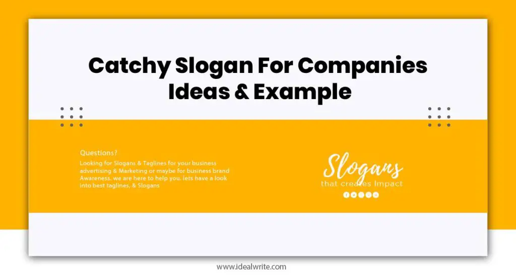 Slogan For Companies Examples