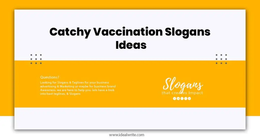 Slogans On Importance Of Vaccination