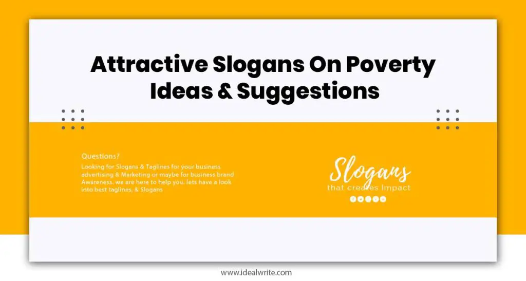 Slogans On Poverty Examples