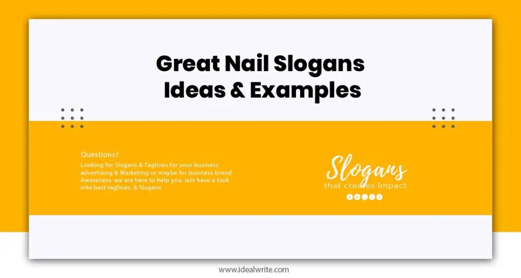 Slogans about Nail Care