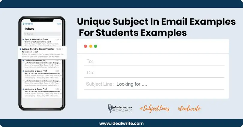 Subject In Email Examples For Students