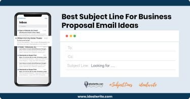 Subject Line For Business Proposal Email