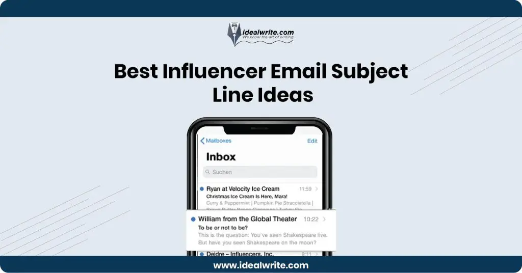 Subject Line For Influencer Outreach Email