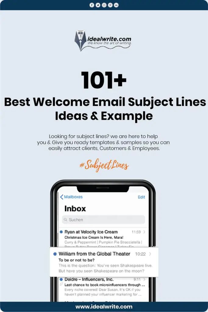 Subject Line for Welcome Email
