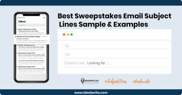 Sweepstakes Email Subject Lines