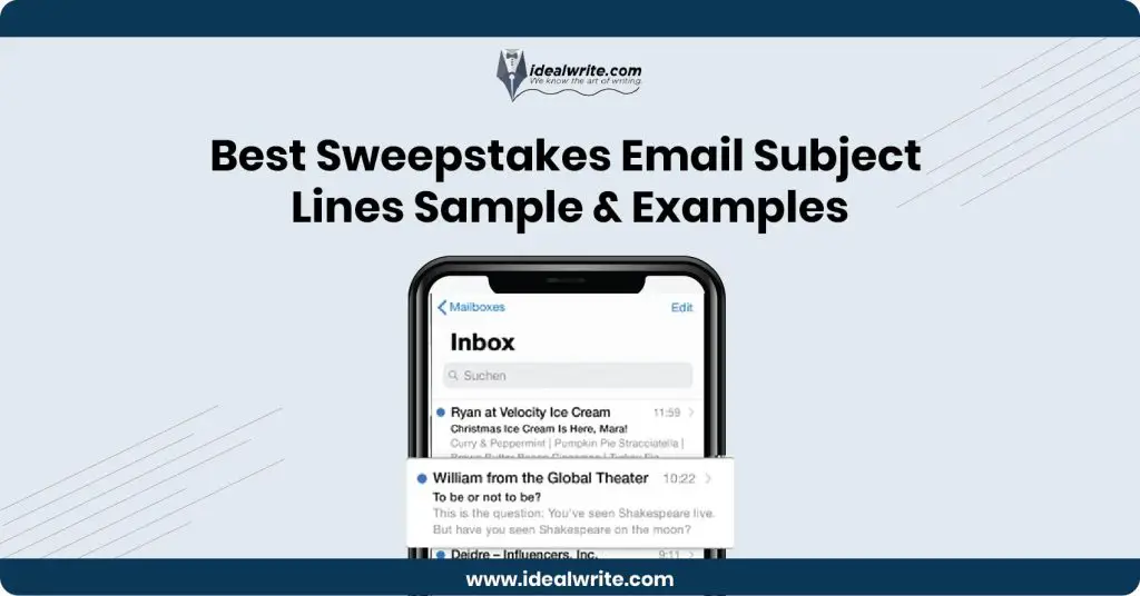 Sweepstakes Email Subject Lines Ideas