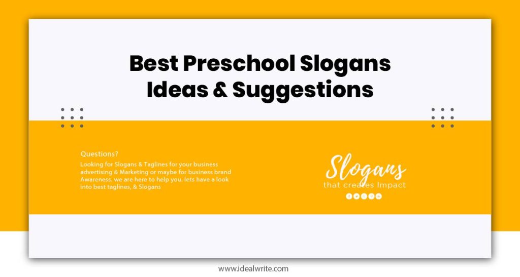 Tagline for Preschool Education