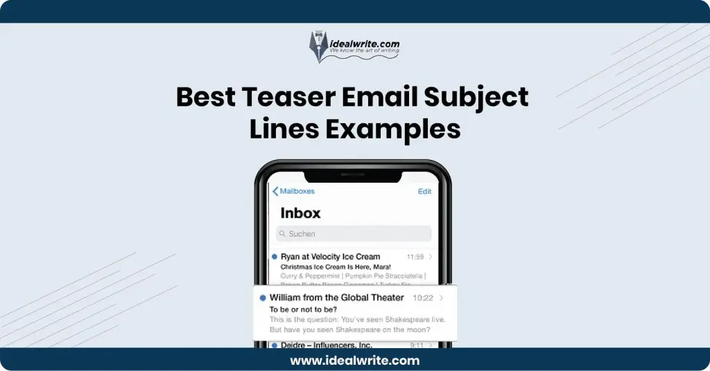 Teaser Email Subject Lines Examples