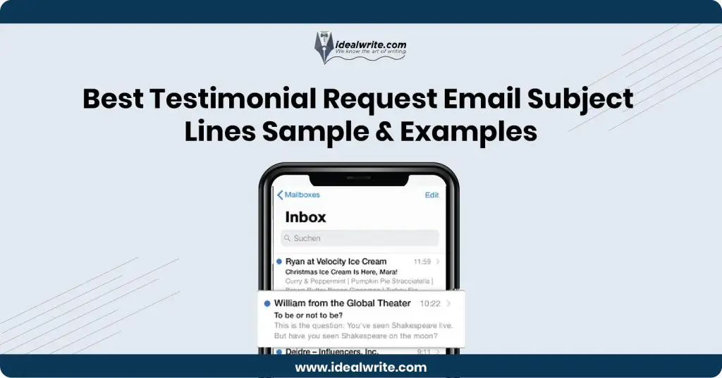 Testimonial Request Email Subject Lines Ideas