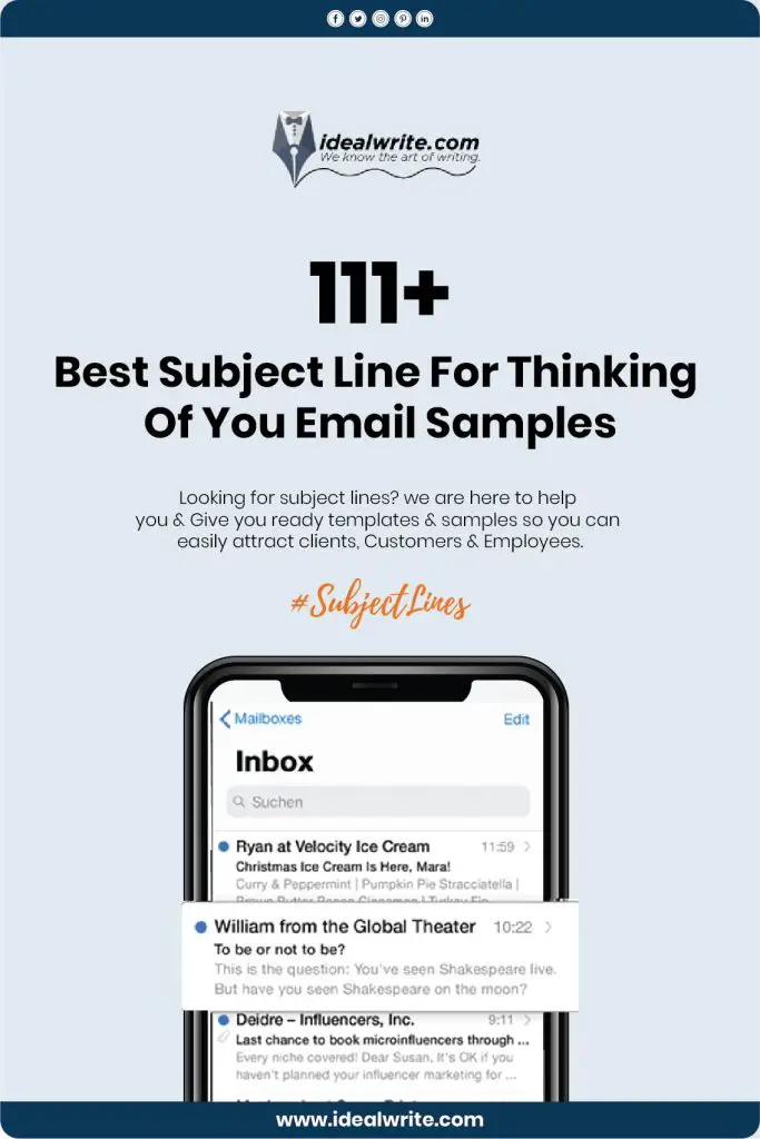 Thinking of your email Titles