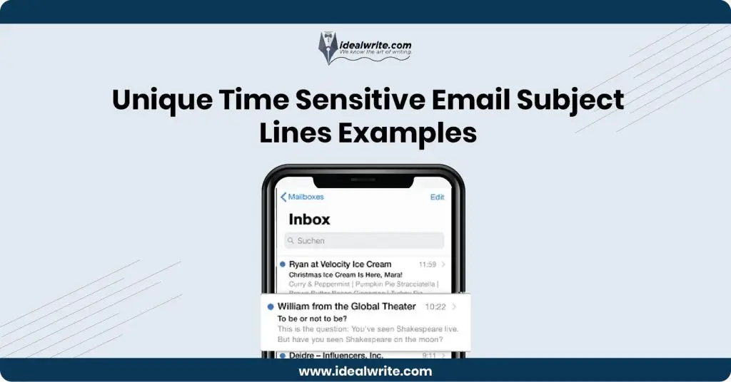 Time Sensitive Email Subject Lines Titles
