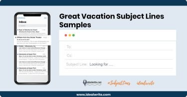 Vacation Subject Lines