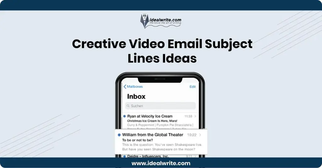 Video Email Subject Lines Examples