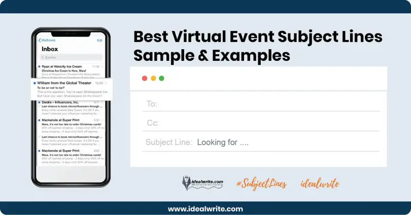 Virtual Event Subject Lines