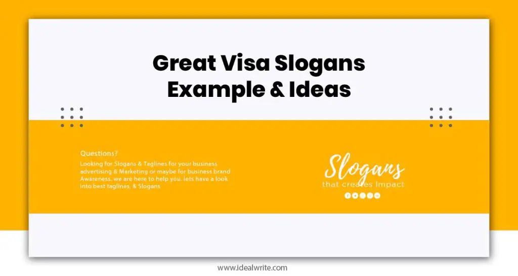 Visa Card Slogans