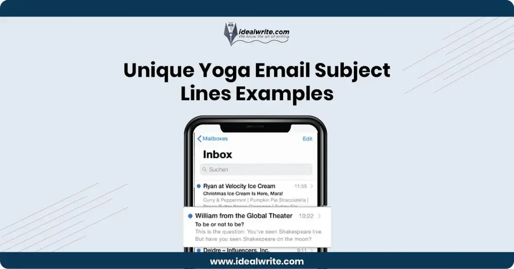 Yoga Email Subject Lines Examples