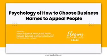 Psychology of How to Choose Business Names to Appeal People